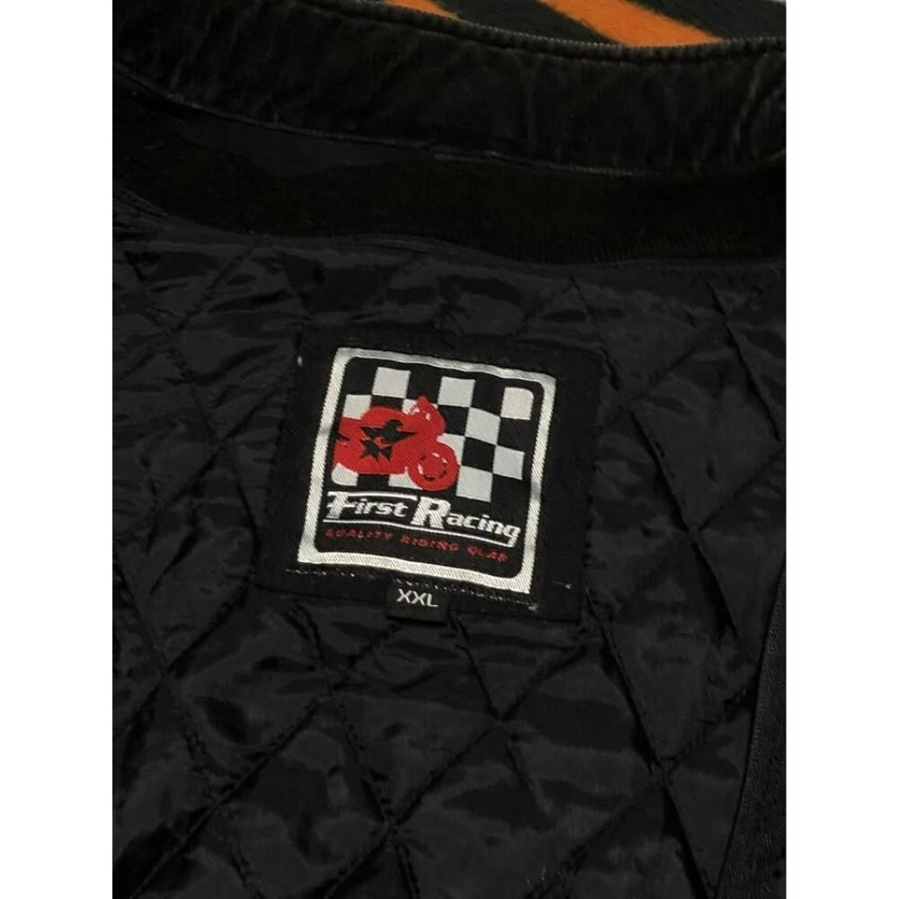 VTG 90s Riding Jacket 2XL Men With Armor, Removable Lining, FIRST RACING - Picture 5 of 6